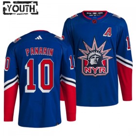 New York Rangers tröja Artemi Panarin 10 Adidas 2022-23 Blå Reverse Retro 2.0 Authentic - NHL Tröjor Barn